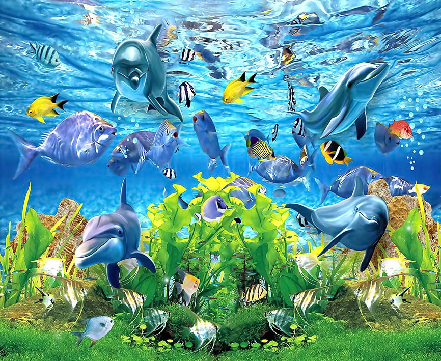 Fototapet Copii Subaquatic Animals 3D